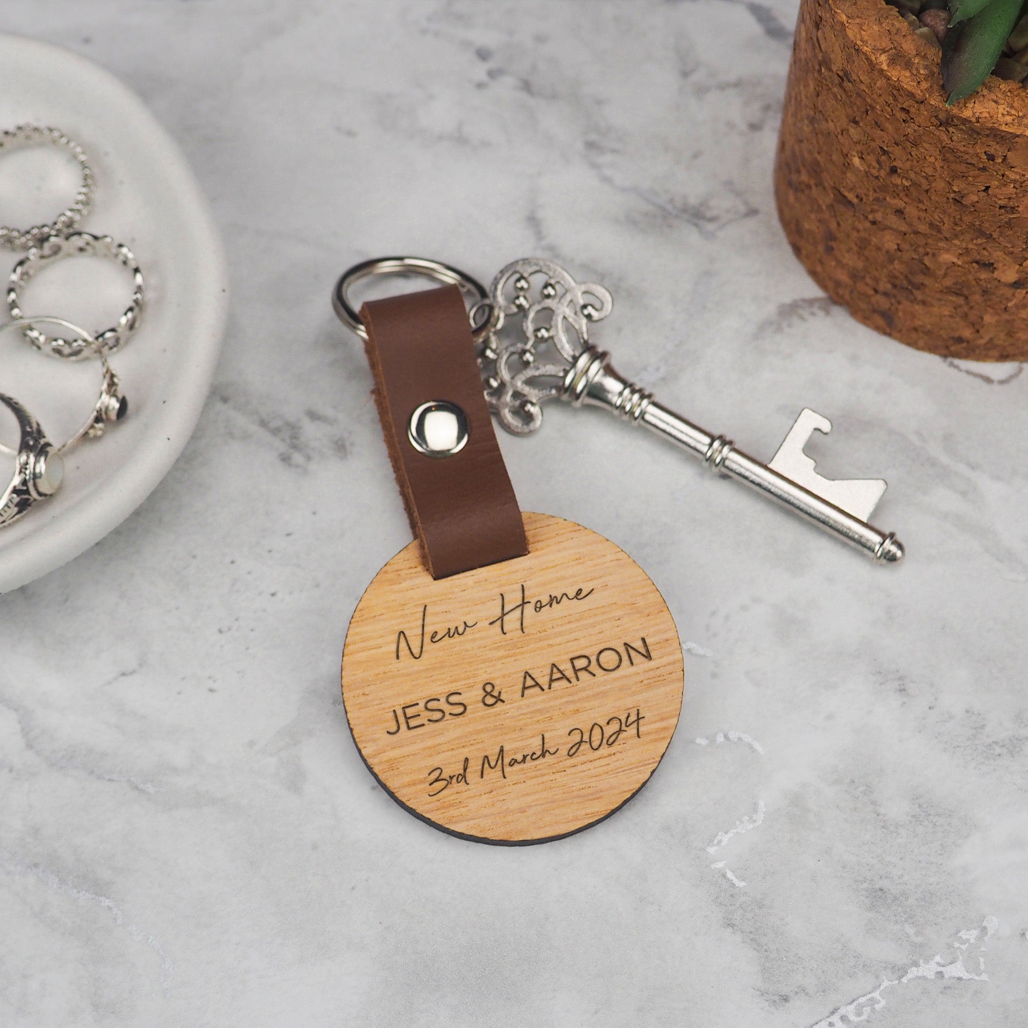 Personalised New Home Keyring for Couple - Main Image