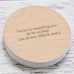'Boss Lady' Coloured Edge Wooden Coaster - Dustandthings.com