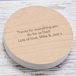 'But First...' Coloured Wooden Coaster - Dustandthings.com