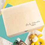 Personalised Wooden Baby Keepsake Box - Dustandthings.com