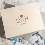 Personalised Follow Your Heart Wedding Keepsake Box - Dustandthings.com
