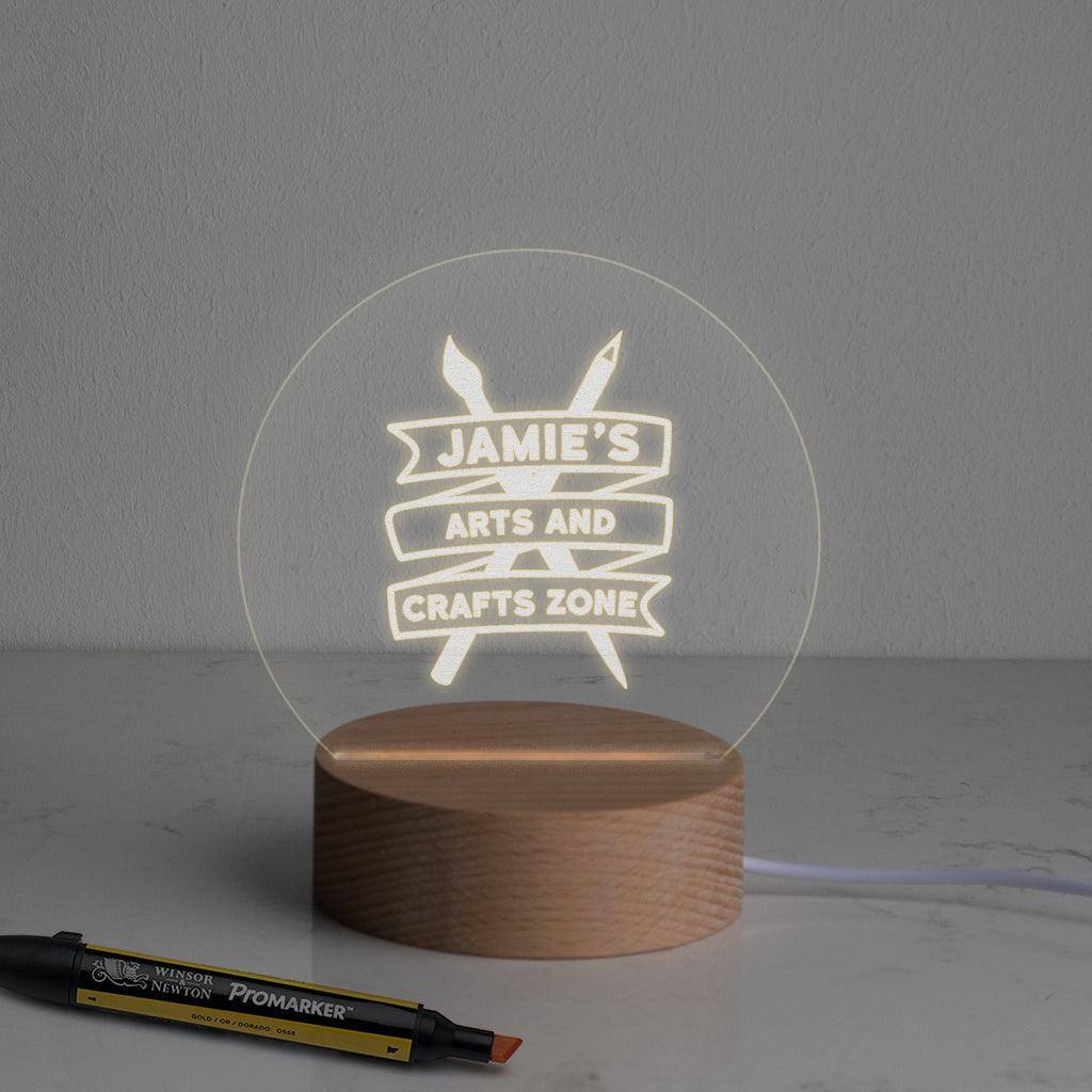 Personalised Mini Desk Lamp For Artists - Dustandthings.com