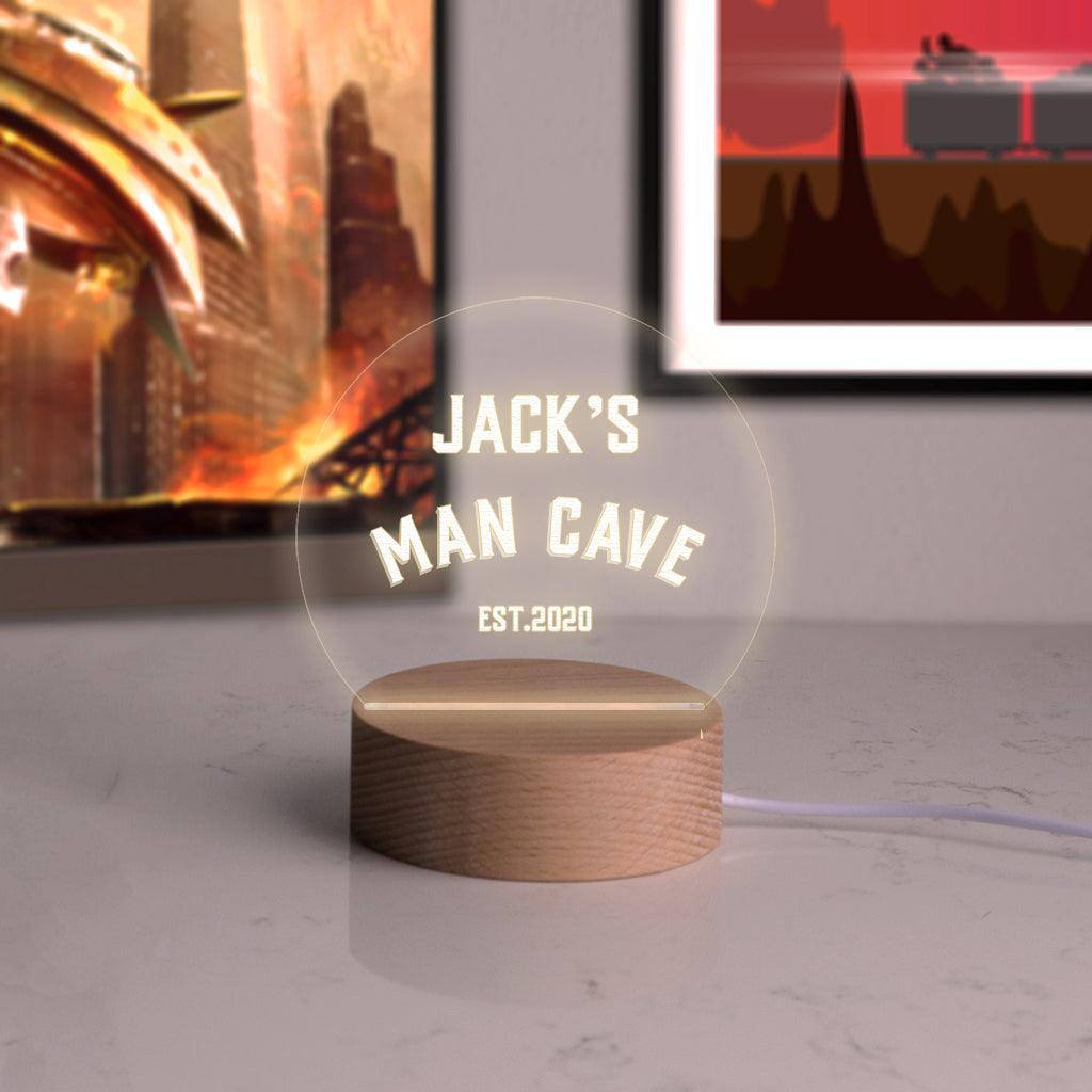 Personalised Man Cave Mini Desk Lamp - Dustandthings.com