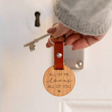 Engraved "All Of Me Loves All Of You" Wooden Key Ring - Dustandthings.com