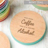 'This Is A Job For Alcohol' Coloured Wooden Coaster - Dustandthings.com