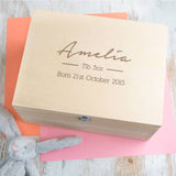 Personalised Baby Girl Keepsake Box - Dustandthings.com