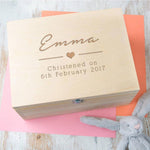 Personalised Baby Girl Christening Box - Dustandthings.com