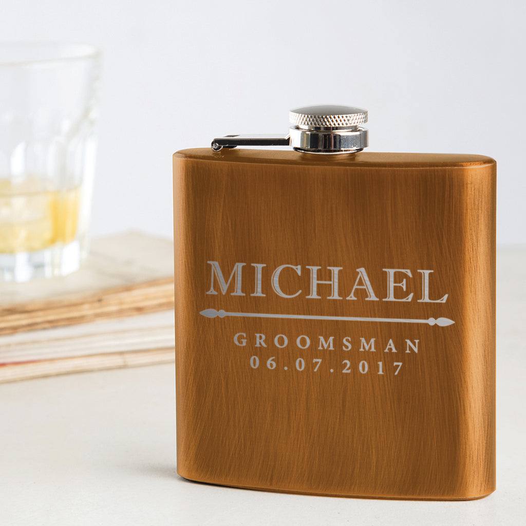 Personalised Groomsmen Hip Flask - Dustandthings.com