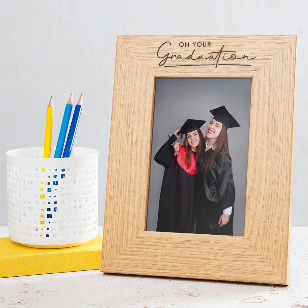 Modern Typography Graduation Photo Frame - Dustandthings.com