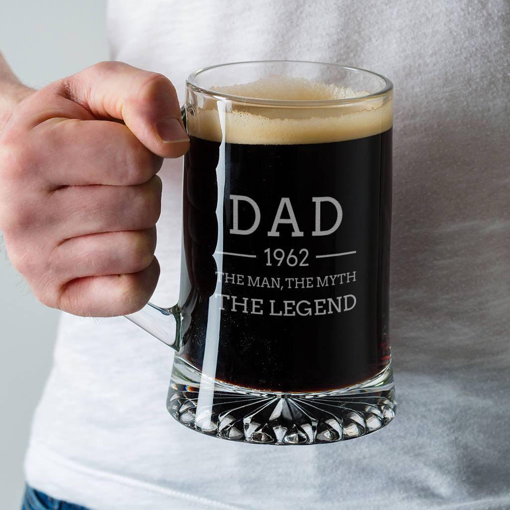 Personalised Beer Tankard Engraved Pint Glass - Dustandthings.com