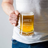 Personalised Christmas Pint Glass Tankard For Him - Dustandthings.com