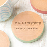 Personalised Wooden Drinks Coaster - Dustandthings.com