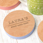 Personalised Wooden Drinks Coaster - Dustandthings.com