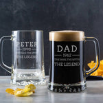 Personalised Beer Tankard Engraved Pint Glass - Dustandthings.com