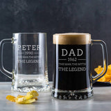 Personalised Beer Tankard Engraved Pint Glass - Dustandthings.com
