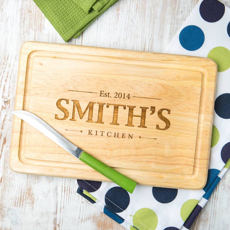 Personalised Family Chopping Board - Dustandthings.com