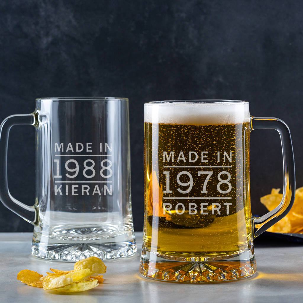 Personalised Pint Glass Tankard For Him - Dustandthings.com