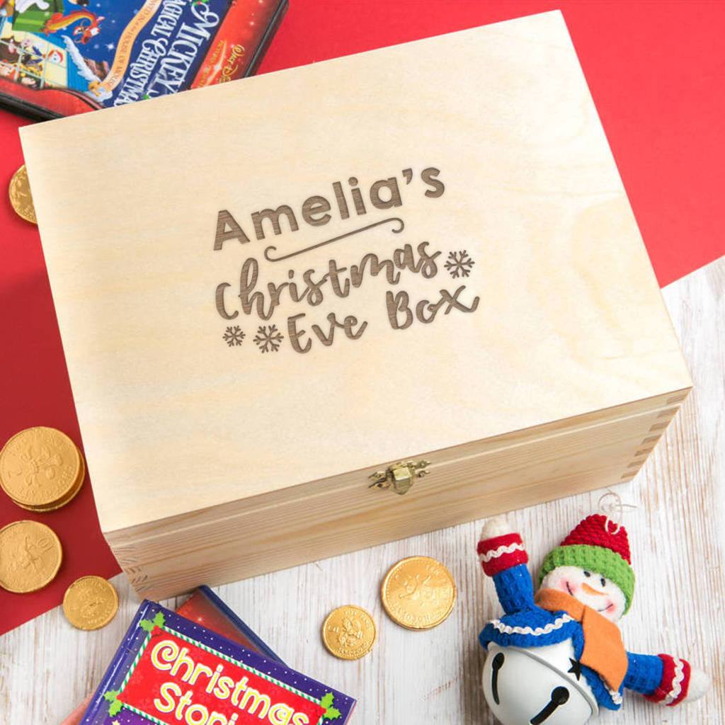 Personalised Wooden Christmas Eve Box - Dustandthings.com