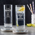 Engraved Highball Glass - Personalised Gin Glass - Dustandthings.com