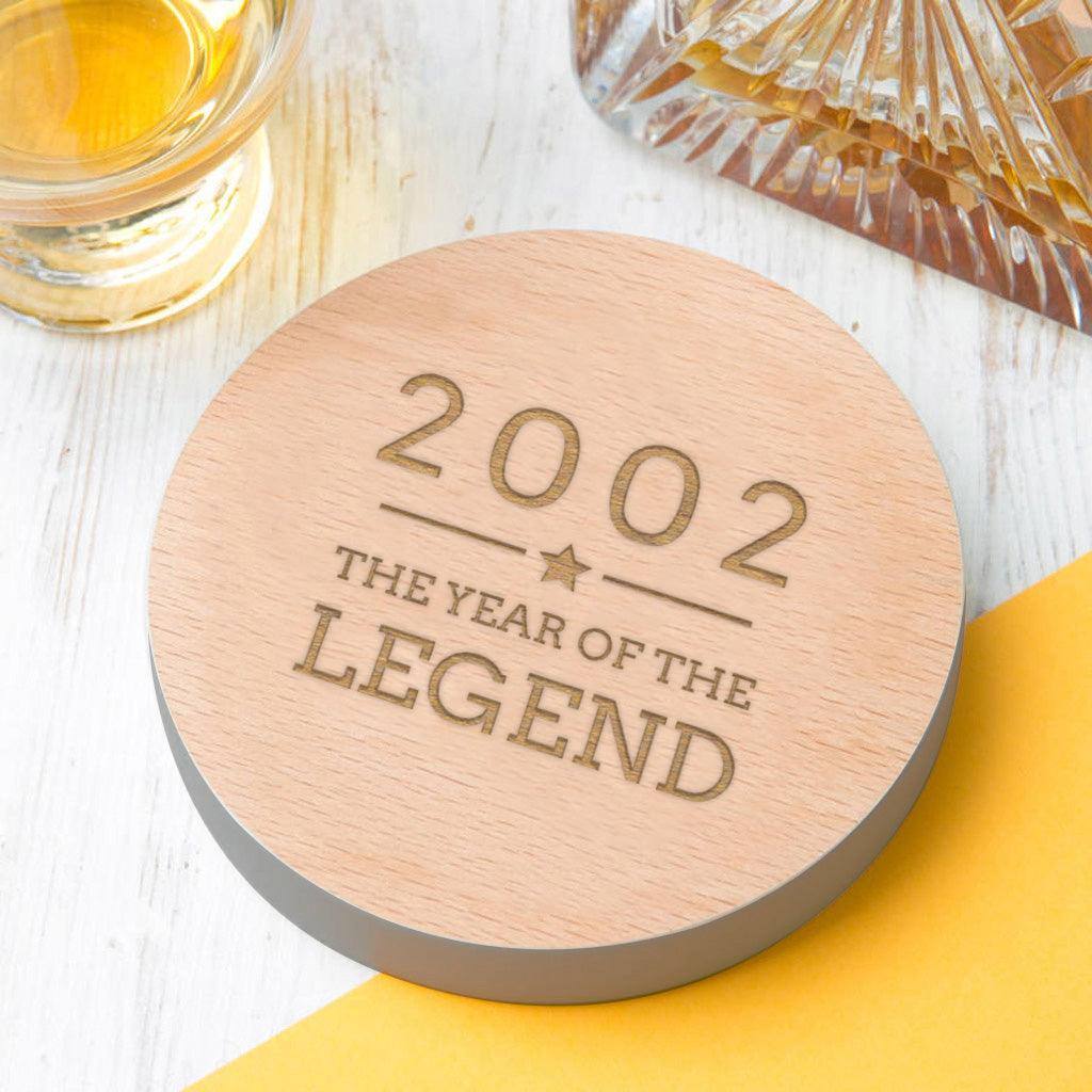 Engraved "2002 Year of The Legend" Gifts - 21st Birthday Presents for Men - Keepsake Gift Ideas - Dustandthings.com