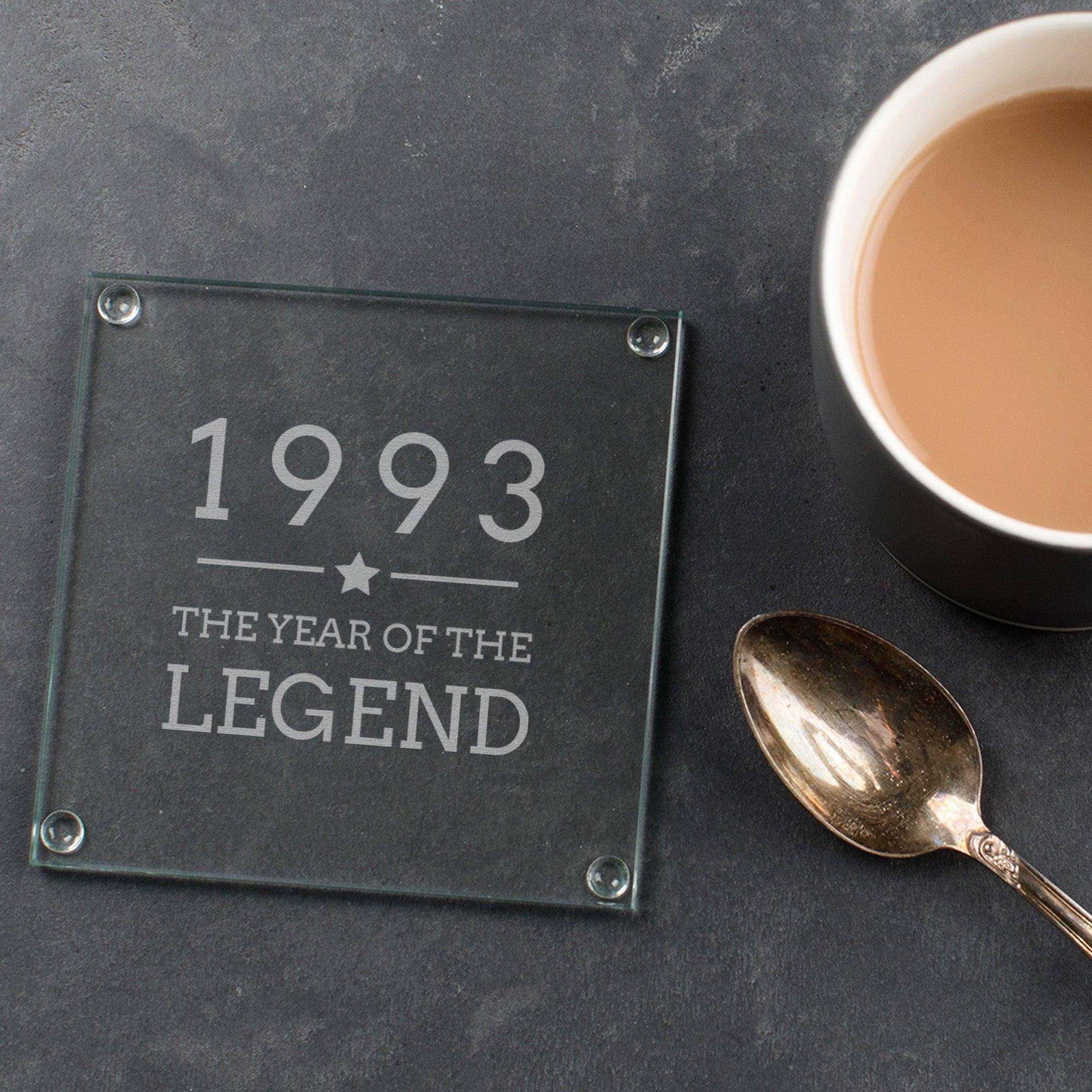 Engraved "1993 Year of The Legend" Gifts - 30th Birthday Presents for Men - Keepsake Gift Ideas - Dustandthings.com