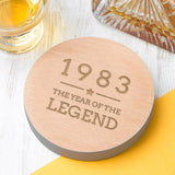 Engraved "1983 Year of The Legend" Gifts - 40th Birthday Presents for Men - Keepsake Gift Ideas - Dustandthings.com