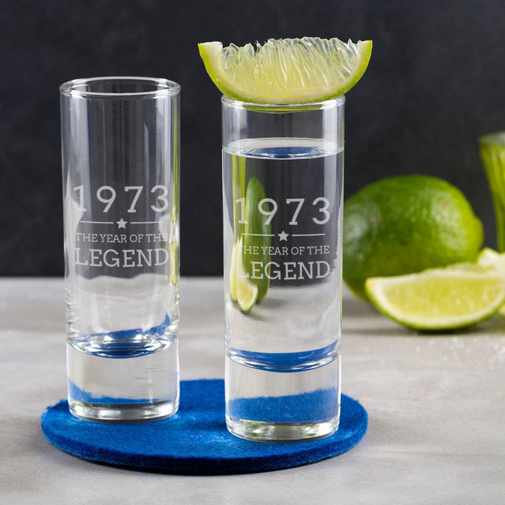 Engraved "1973 Year of The Legend" Gifts - 50th Birthday Presents for Men - Keepsake Gift Ideas - Dustandthings.com