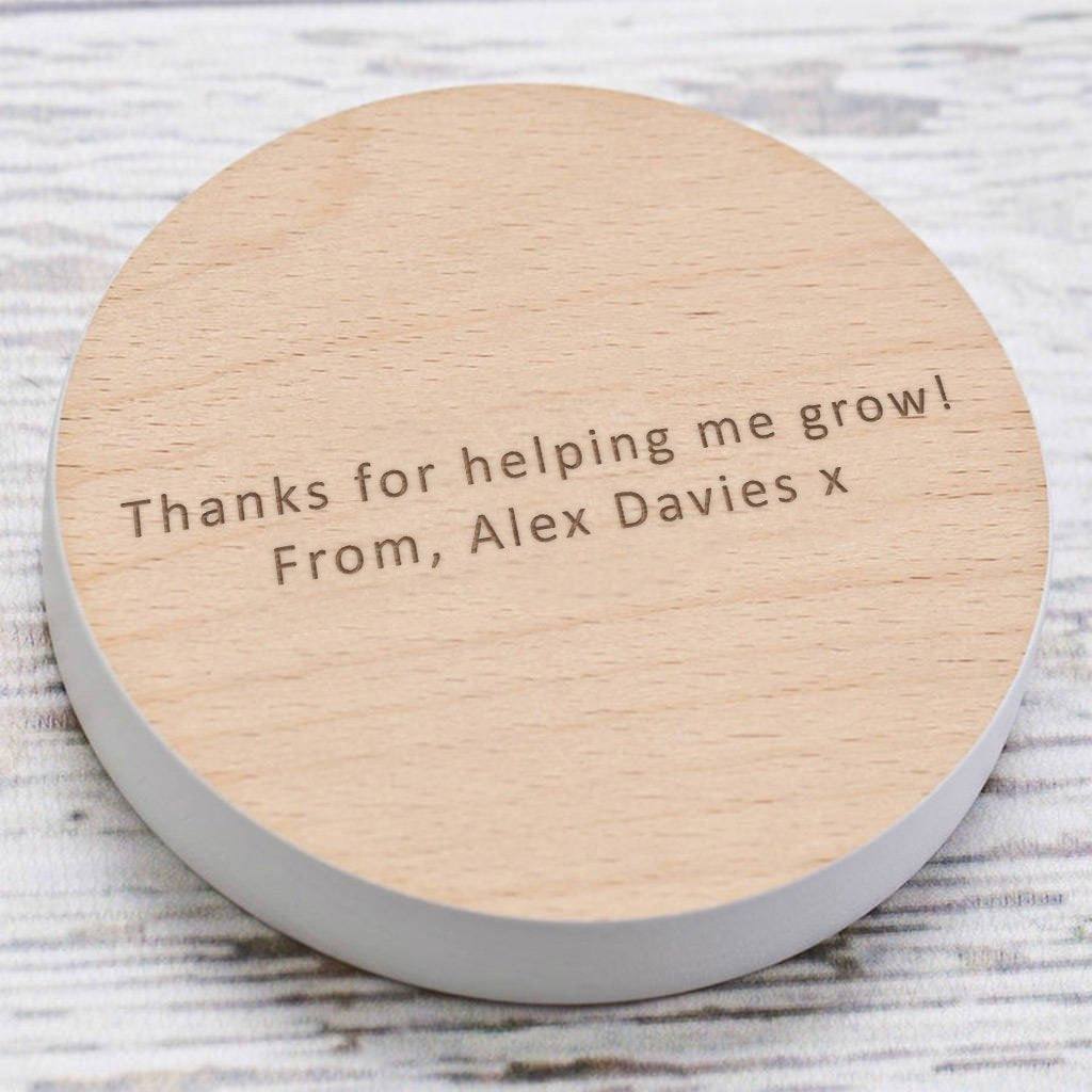 Personalised Wooden Coaster - Personalised Teacher Gifts - Dustandthings.com