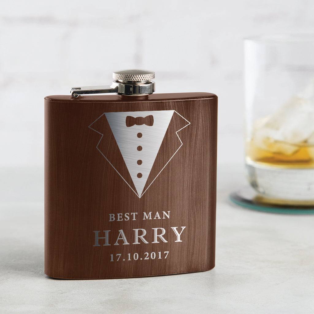 Personalised Best Man Hip Flask - Dustandthings.com