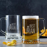 Wedding Party Glass Pint Tankards- Perfect Thank You Gift - Groomsmen Gifts - Father Of The Bride And Groom Present - Dustandthings.com