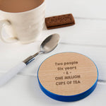 Personalised Wooden Drinks Coaster for Couples - Dustandthings.com