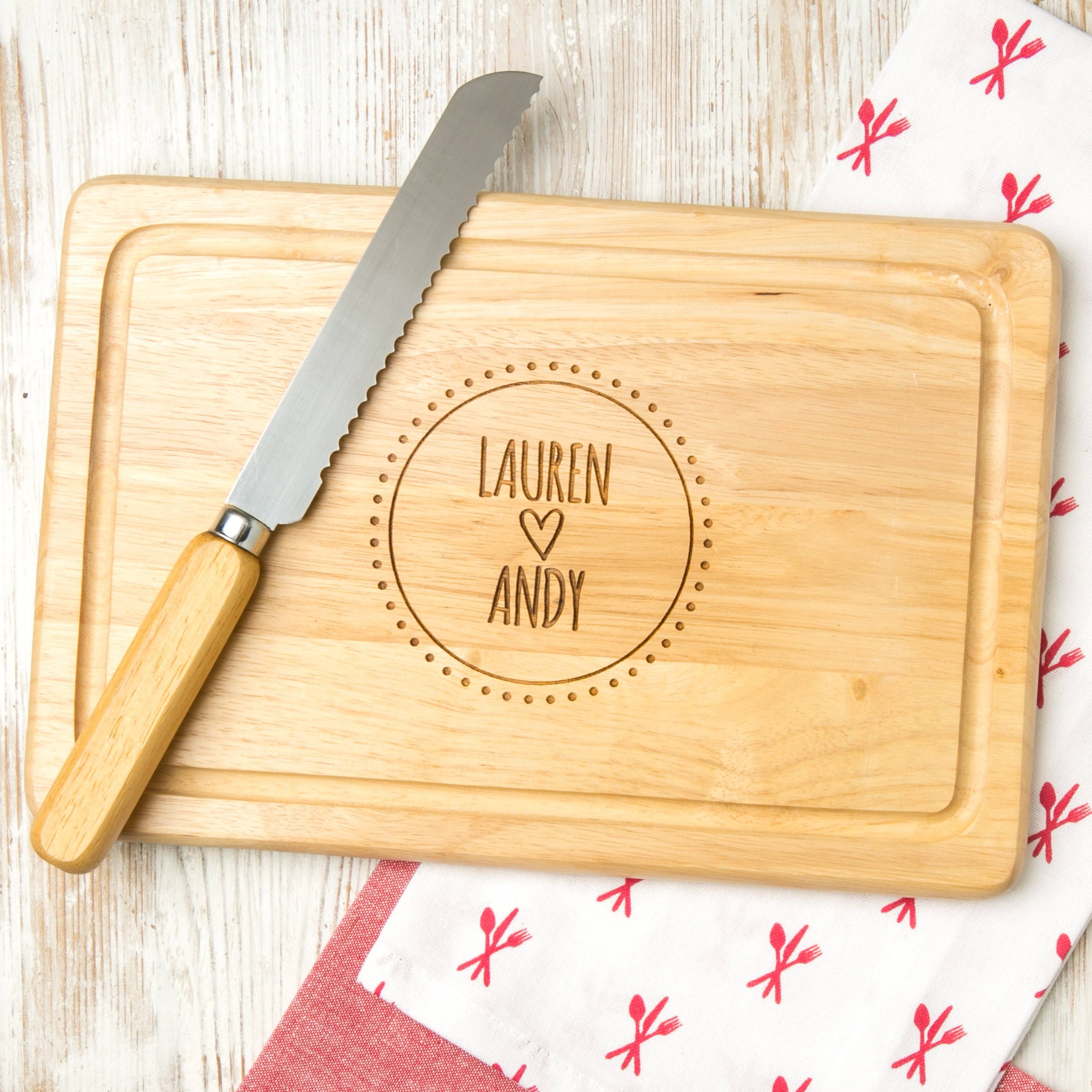 Personalised Couple's Engraved Chopping Board - Dustandthings.com