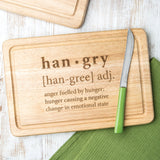 Engraved 'Hangry' Wood Chopping Board - Dustandthings.com