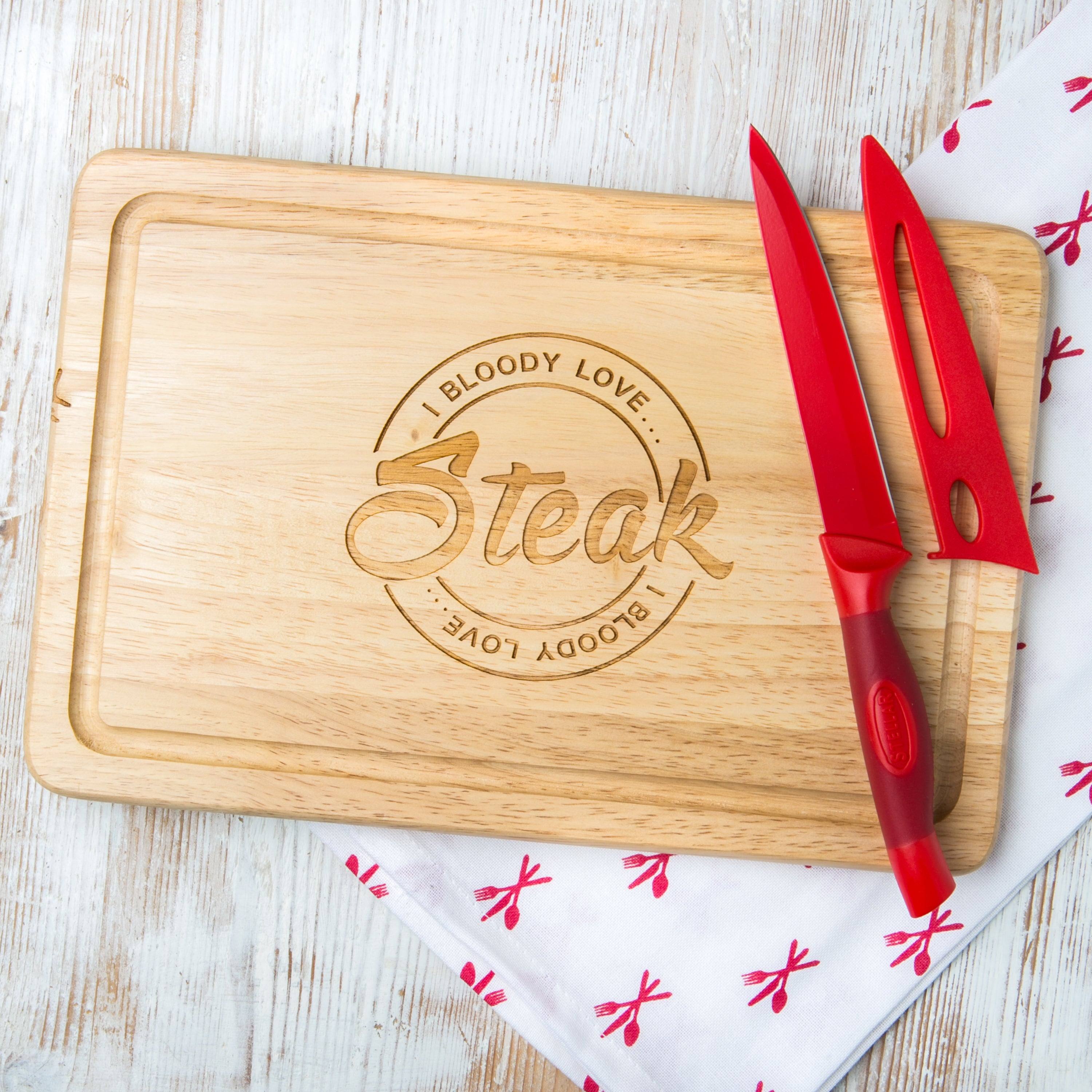 I Bloody Love Steak Serving/Chopping Board - Dustandthings.com