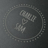 Personalised Couple's Names Slate Chopping Board - Dustandthings.com