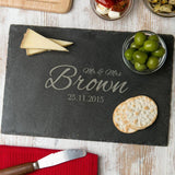 Personalised 'Mr And Mrs' Wedding Date Slate Board - Dustandthings.com