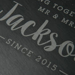 Personalised 'Eating Together' Round Slate Board - Dustandthings.com