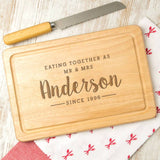 Personalised 'Eating Together Since' Wooden Serving Board - Dustandthings.com
