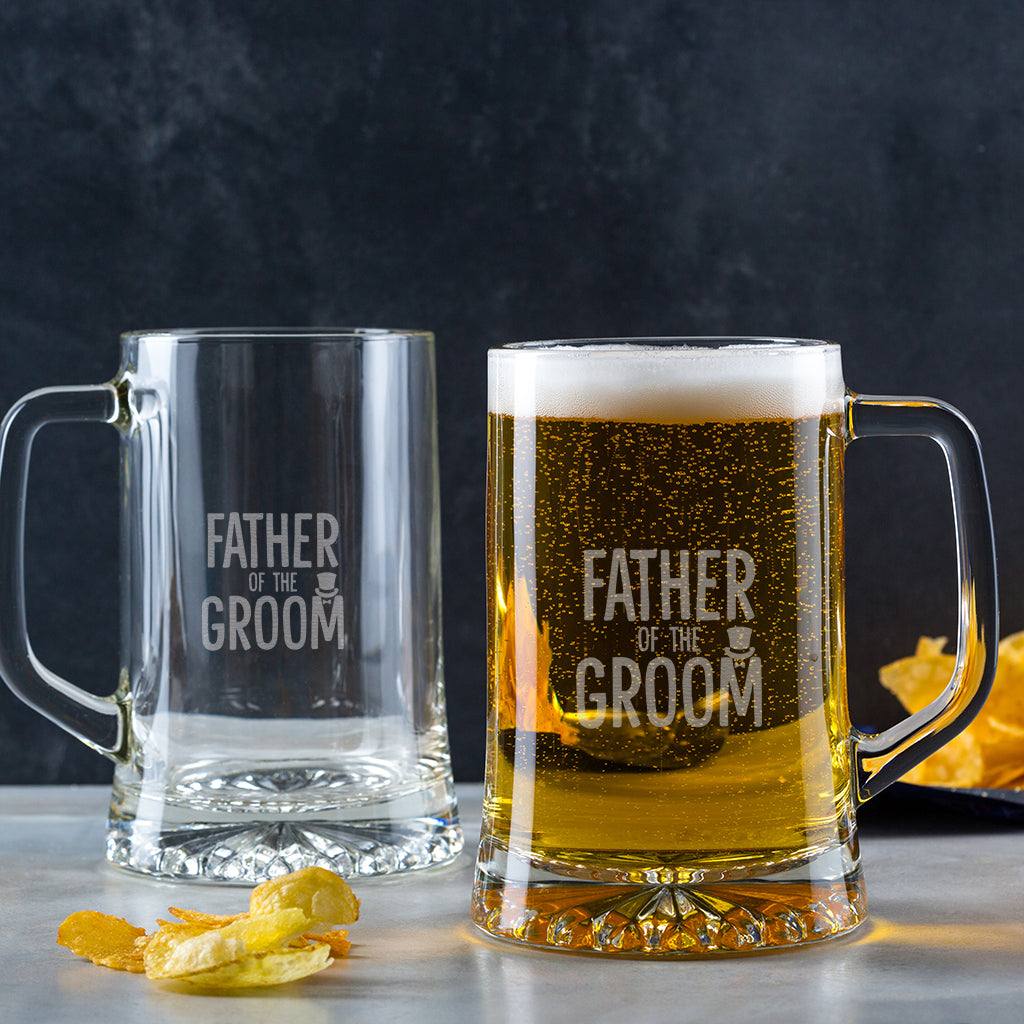 Wedding Party Glass Pint Tankards- Perfect Thank You Gift - Groomsmen Gifts - Father Of The Bride And Groom Present - Dustandthings.com