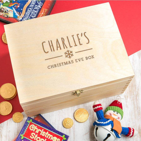 Personalised Children Christmas Eve Box - Wooden Christmas Eve for