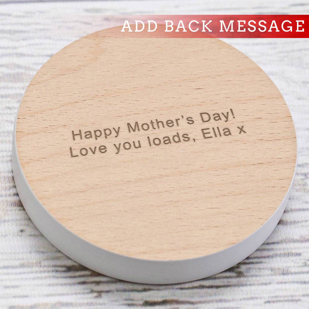 'Mum, I Love You A Latte' Coloured Edge Coaster - Dustandthings.com