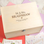 Personalised 'Mr And Mrs' Wedding Memento Box - Dustandthings.com
