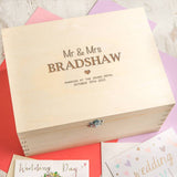 Personalised 'Mr And Mrs' Wedding Memento Box - Dustandthings.com