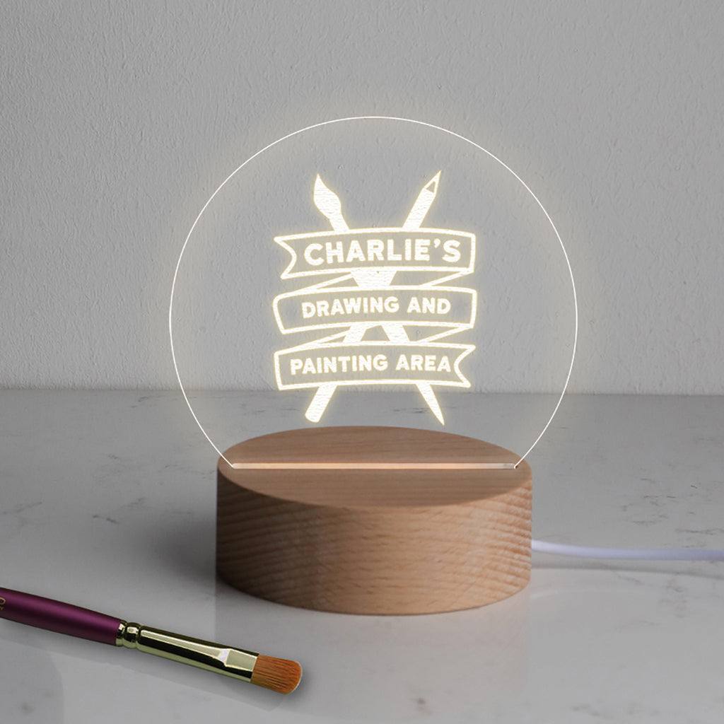 Personalised Mini Desk Lamp For Artists - Dustandthings.com