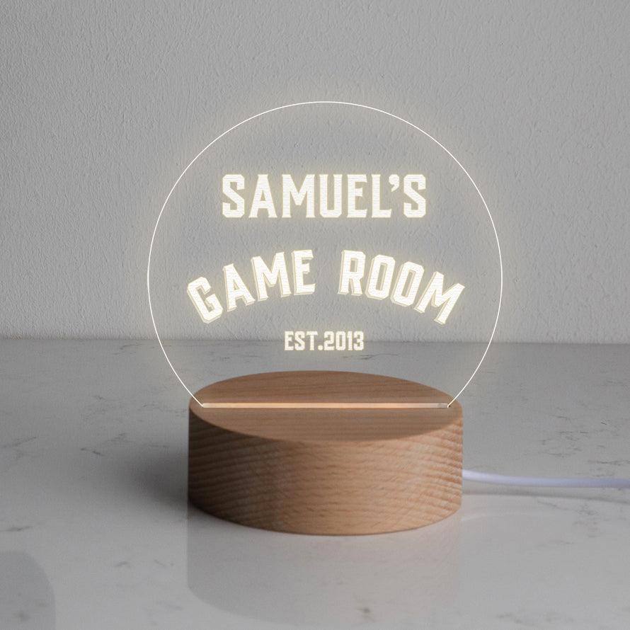 Personalised Man Cave Mini Desk Lamp - Dustandthings.com