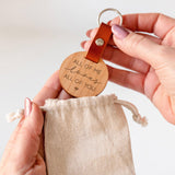 Engraved "Forever and Always" Wooden Keyring - Dustandthings.com