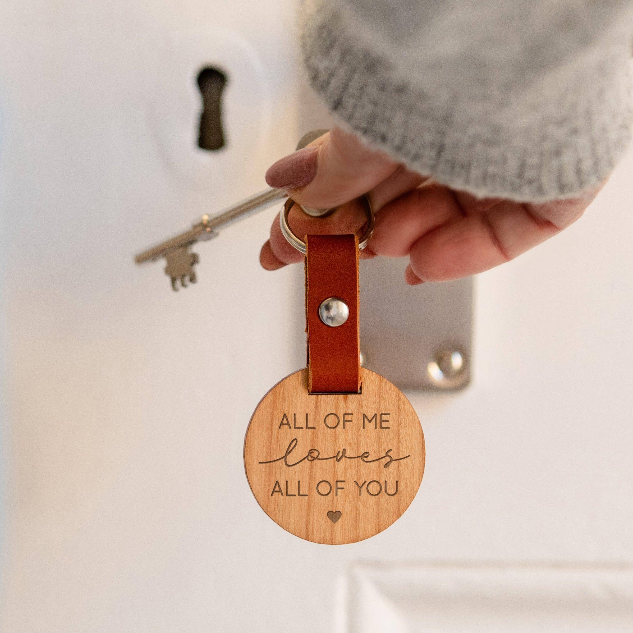 Engraved "Forever and Always" Wooden Keyring - Dustandthings.com