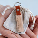 Engraved "Normal Is Boring" Wooden Keyring - Dustandthings.com
