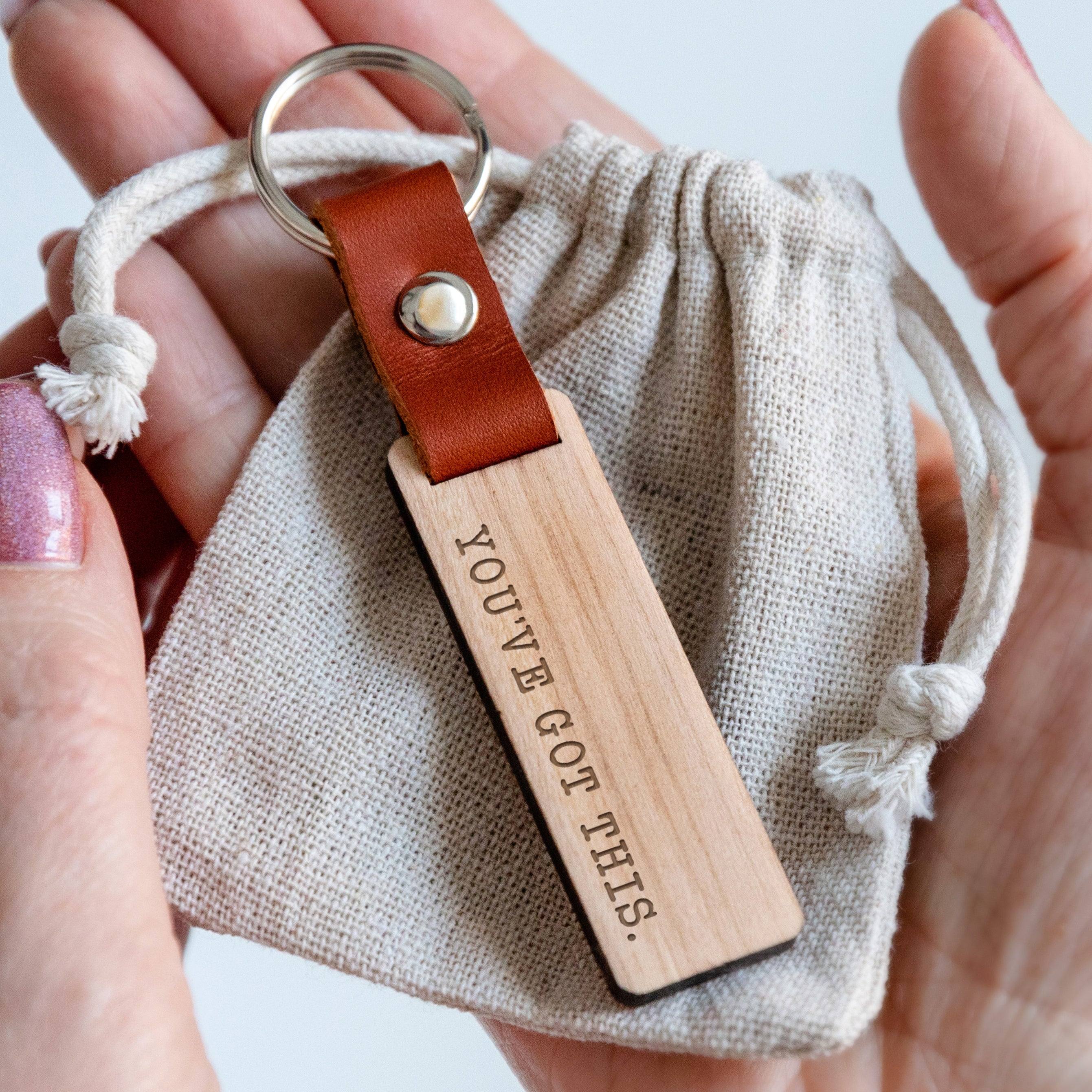 Engraved "You've Got This" Wooden Keyring - Dustandthings.com