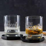 Engraved Whiskey Tumbler - Groomsman Gifts - Luxury Wedding Gifts - Party Presents from Bride and Groom - Engraved Old Fashioned Glass - Dustandthings.com
